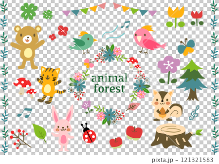 動物 矢量 一組 121321583