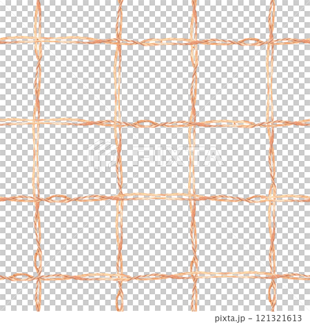 Checkered seamless patten Geometric print with crossed jute ropes, knots and loopes. Hand drawn watercolor illustration. Repeating ornament for fabric, packaging, tablecloths. Isolated from background Checkered seamless patten Geometric print with crossed jute ropes, knots and loopes. Hand drawn watercolor illustration. Repeating ornament for fabric, packaging, tablecloths. Isolated from background 121321613