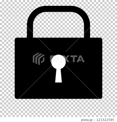 Key icon padlock silhouette 121322595