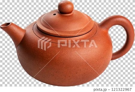 old ceramic teapot isolated on white background old ceramic teapot isolated on white background 121322967