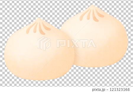 一組兩個肉包子的插畫 121323168
