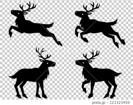 Reindeer silhouette illustration 121323450