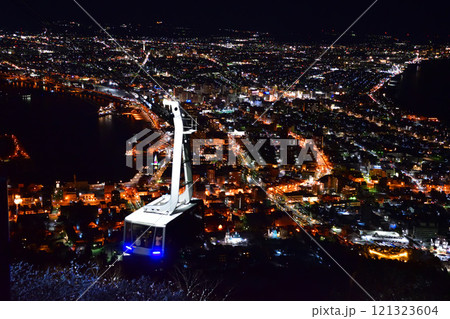 夜景　函館　函館山ロープウェイ 121323604