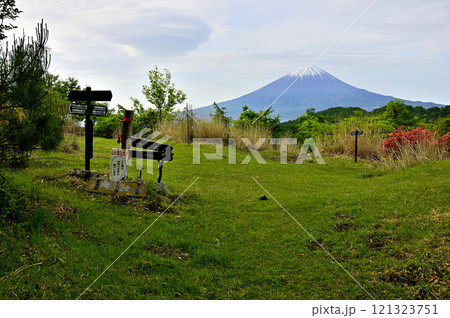 御坂山地の大石峠より望む春富士 御坂山地の大石峠より望む春富士 121323751