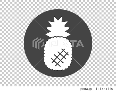 パイナップル_白アイコン パイナップル_白アイコン 121324110