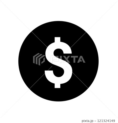 ドル通貨のシンプルアイコン 121324149