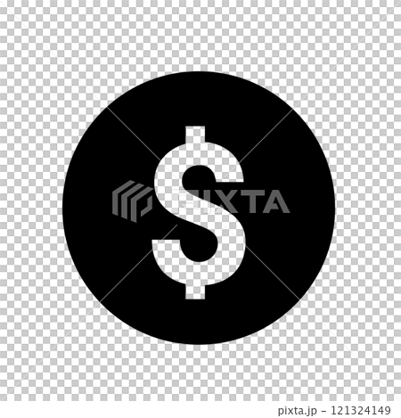 ドル通貨のシンプルアイコン 121324149