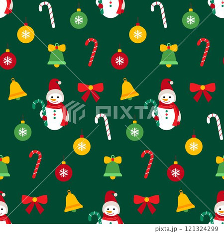 Christmas Snowman Seamless Pattern Christmas Snowman Seamless Pattern 121324299