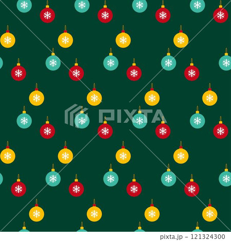 Christmas Decorative Ball Seamless Pattern Christmas Decorative Ball Seamless Pattern 121324300
