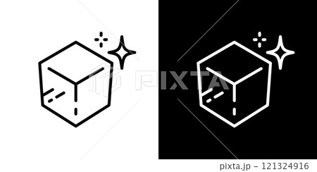 氷のシンプルなラインアイコン 121324916