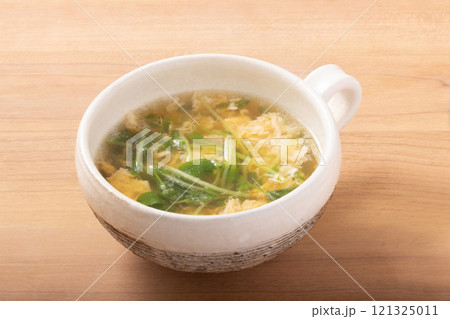豆苗 卵スープ 豆苗 卵スープ 121325011
