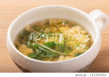 豆苗 卵スープ 豆苗 卵スープ 121325012