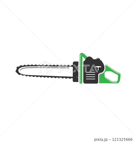 Professional chainsaw concept vector 121325666