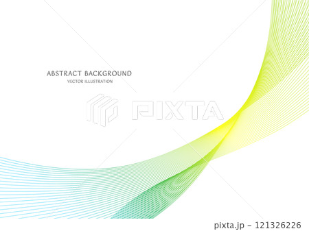 緑色のグラデーションの抽象的な曲線の背景のベクター素材 緑色のグラデーションの抽象的な曲線の背景のベクター素材 121326226