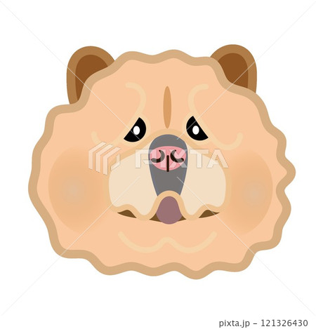 チャウチャウの顔のイラスト チャウチャウの顔のイラスト 121326430