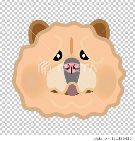 チャウチャウの顔のイラスト チャウチャウの顔のイラスト 121326430