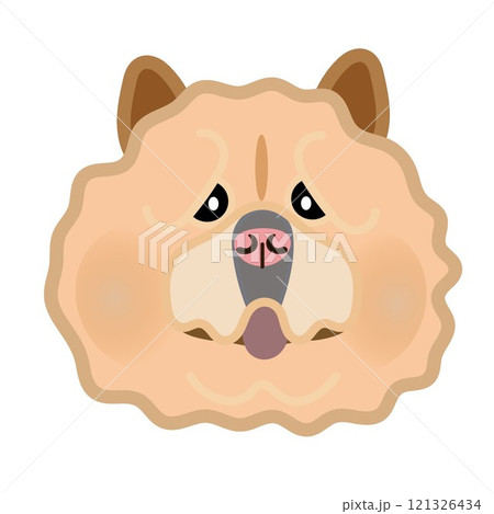 チャウチャウの顔のイラスト チャウチャウの顔のイラスト 121326434