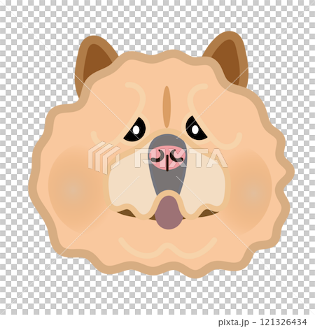 チャウチャウの顔のイラスト チャウチャウの顔のイラスト 121326434