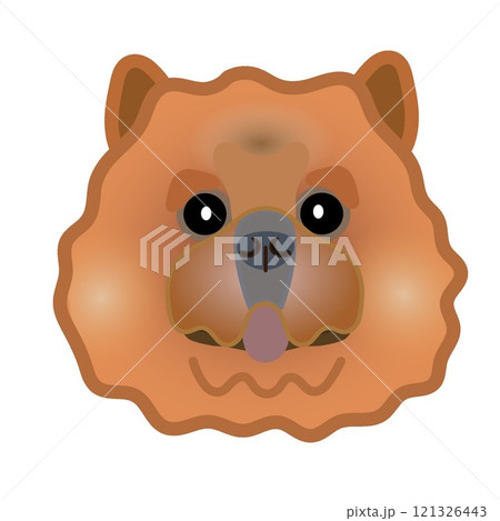 チャウチャウの顔のイラスト チャウチャウの顔のイラスト 121326443