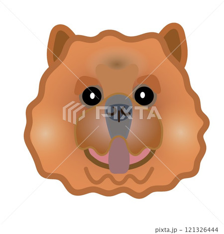チャウチャウの顔のイラスト 121326444