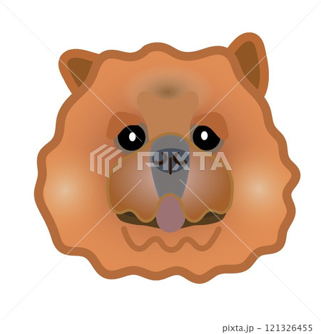チャウチャウの顔のイラスト チャウチャウの顔のイラスト 121326455