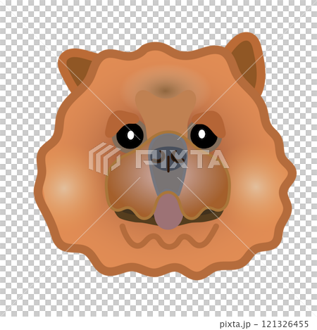 チャウチャウの顔のイラスト チャウチャウの顔のイラスト 121326455