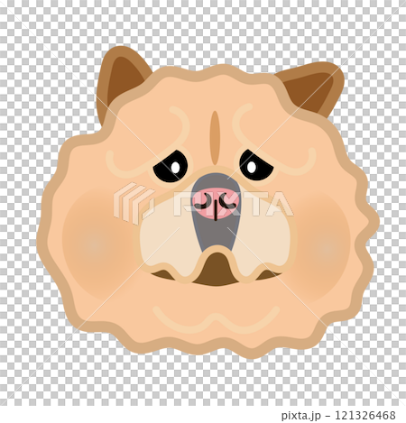 チャウチャウの顔のイラスト チャウチャウの顔のイラスト 121326468