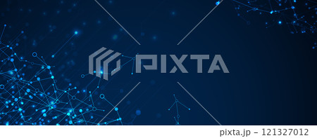 Plexus effect on abstract background 121327012