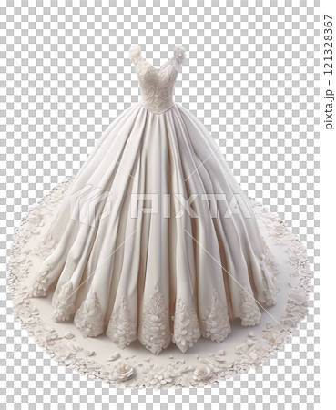 Beautiful wedding dress - Generative ai 121328367