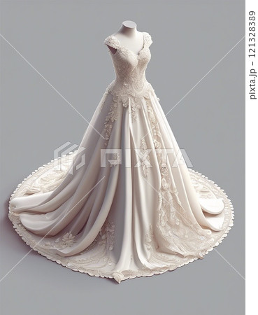 Beautiful wedding dress - Generative ai 121328389