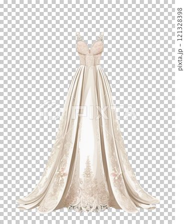 Beautiful wedding dress - Generative ai 121328398