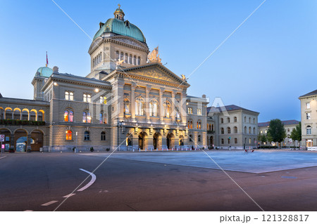 Federal Palace of Switzerland at Blue Hour Federal Palace of Switzerland at Blue Hour 121328817