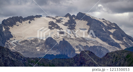 marmolada glacier on dolomites panorama 121330053