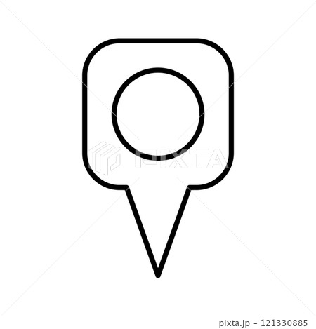 Map pin icon. GPS location Map pointer. 121330885