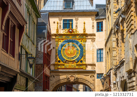 The Gros-Horloge, Great-Clock is a fourteenth-century astronomical clock in Rouen, Normandy, France 121332731