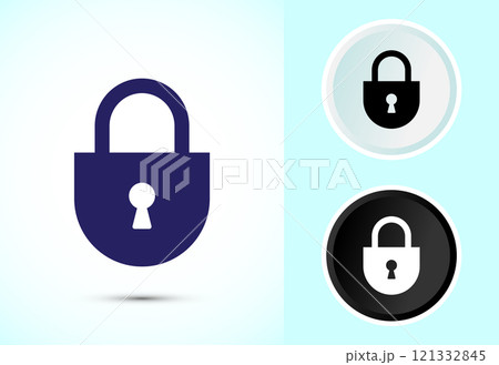 Lock icon design illustration. Security sign symbol, padlock icon 121332845
