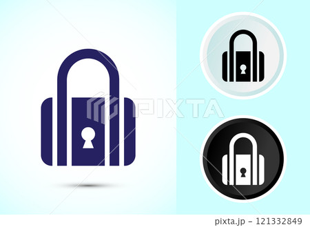 Lock icon design illustration. Security sign symbol, padlock icon 121332849