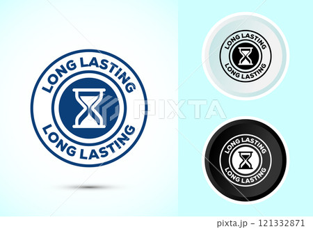 Long lasting icon design illustration. Durability icon design. Represents durability 121332871