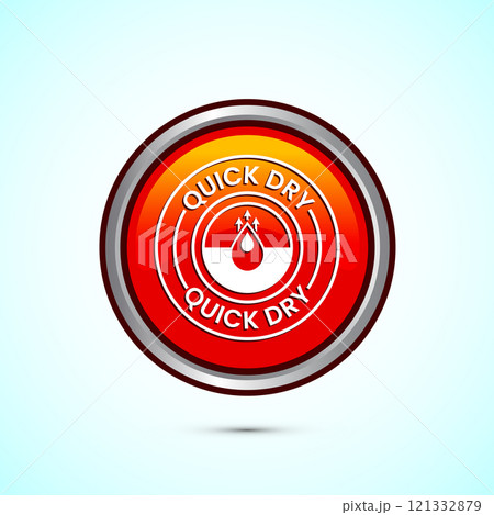 Quick dry icon design illustration. Fast dry cleaning service sign. Button design Quick dry icon design illustration. Fast dry cleaning service sign. Button design 121332879