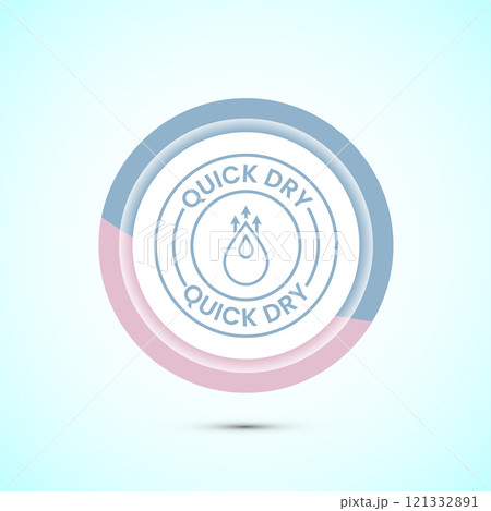 Quick dry icon design illustration. Fast dry cleaning service sign. Button design Quick dry icon design illustration. Fast dry cleaning service sign. Button design 121332891
