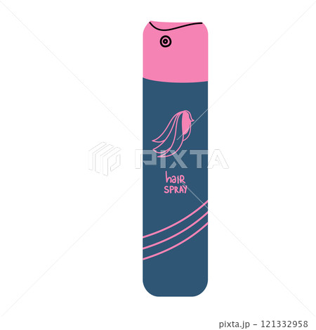 Illustration of hairspray for styling. 121332958