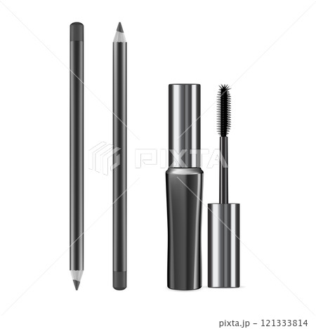 Eyebrow mascara mockup. Makeup cosmetic eyeliner 121333814