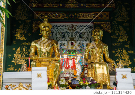 View of emperors in Chiang mai temple View of emperors in Chiang mai temple 121334420