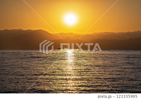 Sunrise on Red sea in Eilat, Israel Sunrise on Red sea in Eilat, Israel 121335995