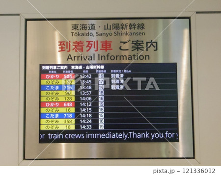 東京駅の電光掲示板 121336012