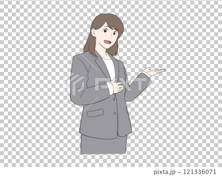 A business woman giving directions A business woman giving directions 121336071
