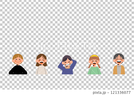Smiling children, upper body 121336077