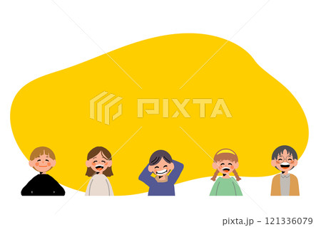 笑顔の子ども達 見出し 笑顔の子ども達 見出し 121336079