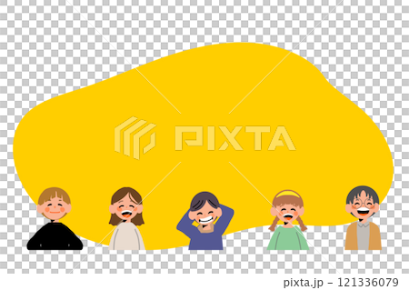 笑顔の子ども達 見出し 笑顔の子ども達 見出し 121336079