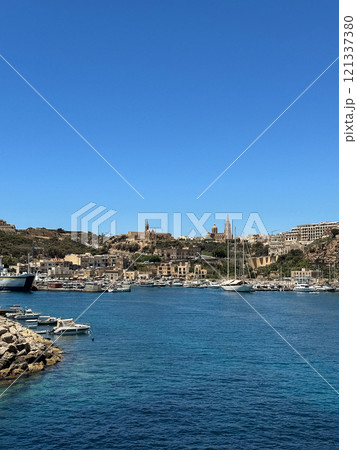 Panoramic Bay View of Mgarr, Island Gozo, Malta Panoramic Bay View of Mgarr, Island Gozo, Malta 121337380